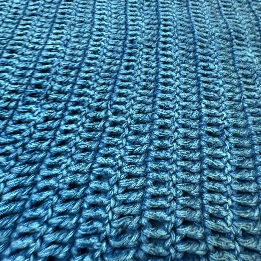 Villa Macie Pillow Cover in Blue Stonewashed Belgian Flax Linen Woven Front NEW